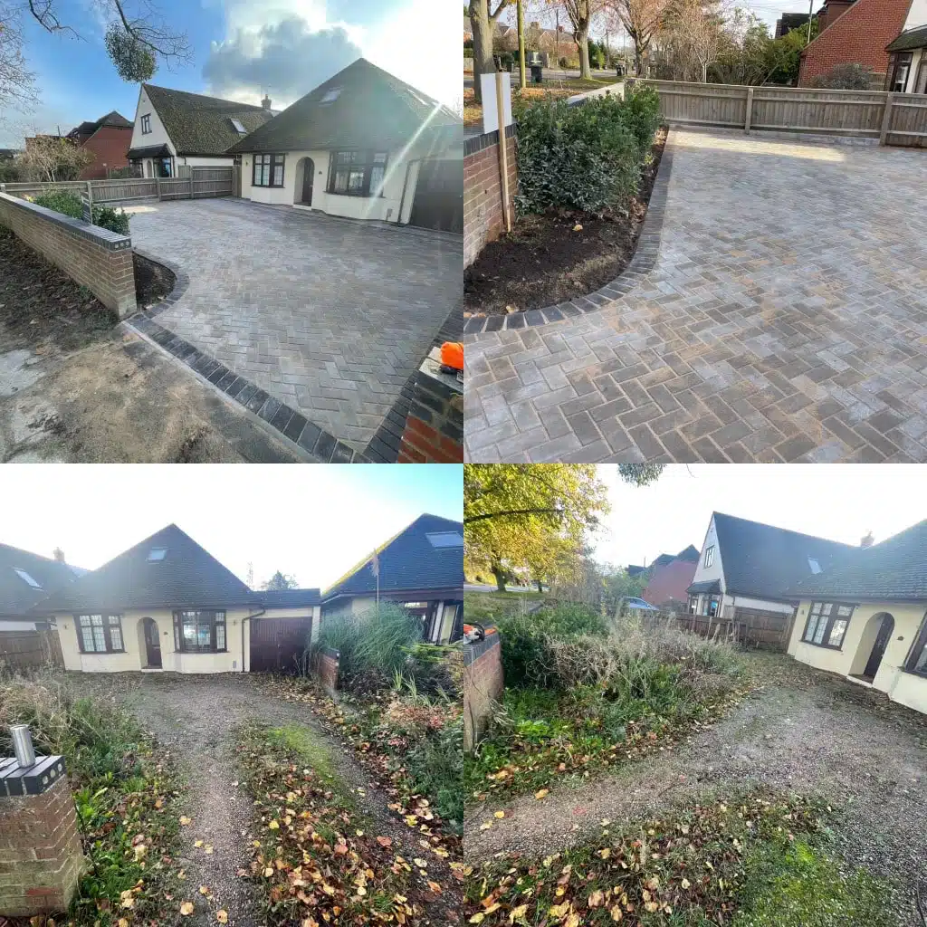 Block and shingle driveway in Jericho